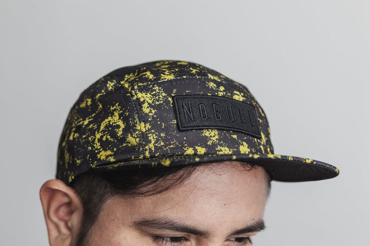 Nobull 5-panel Pride Men's Hats Black Gold | Australia (EL0257)